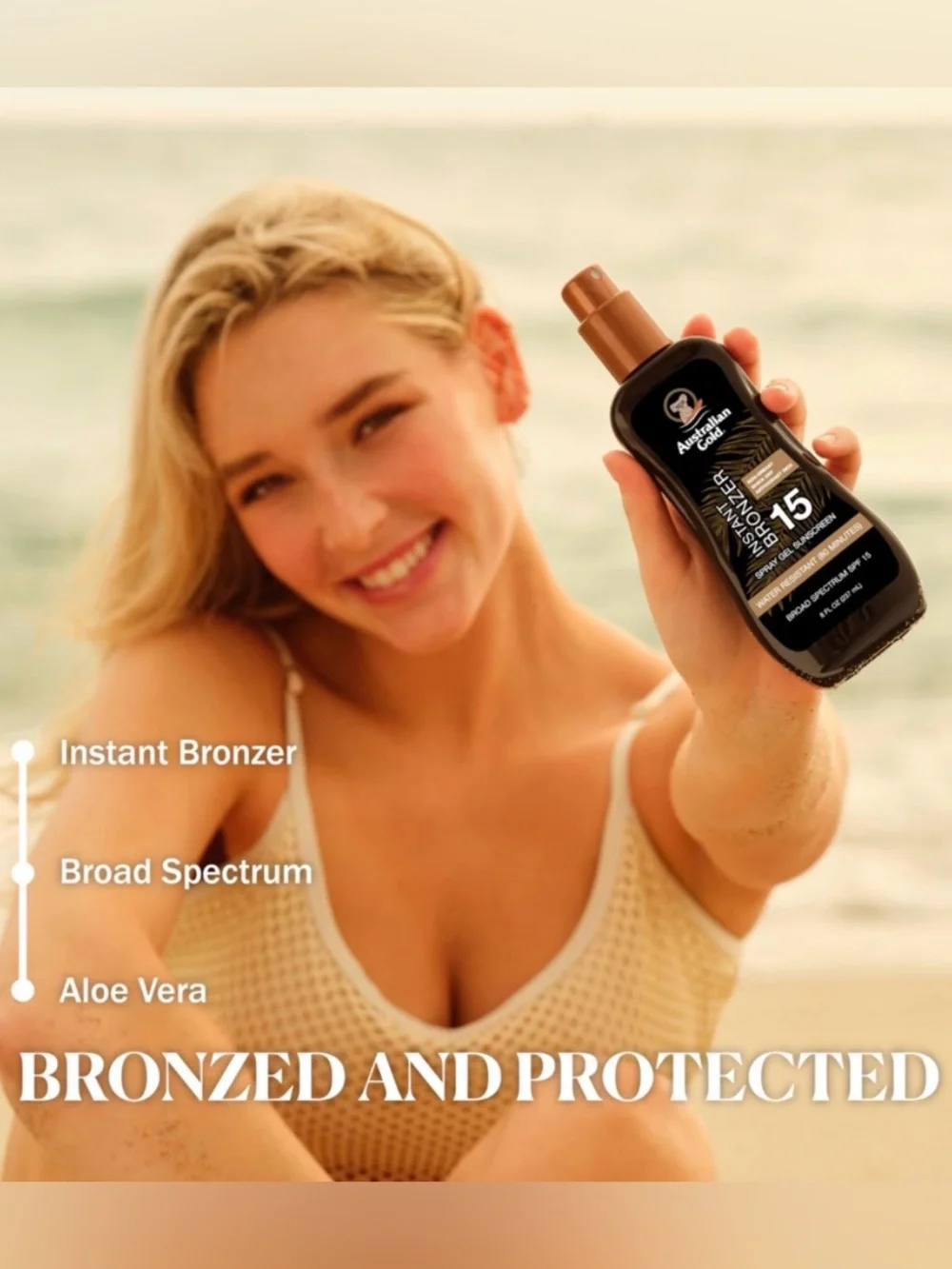 “Australian Gold” Instant Bronzer SPF 15